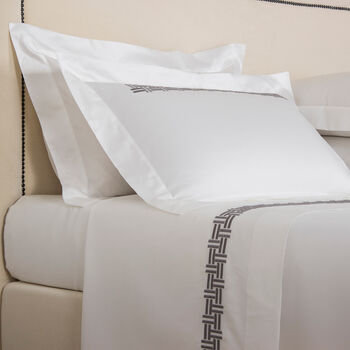Basket Weave Embroidered Sham