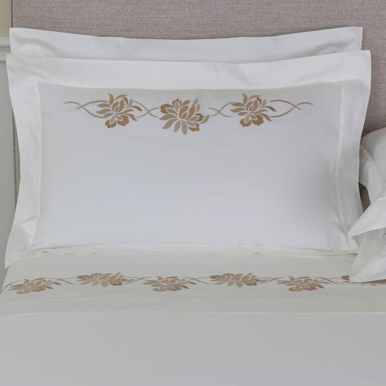 slide 1 Lotus Flower Embroidered Sham