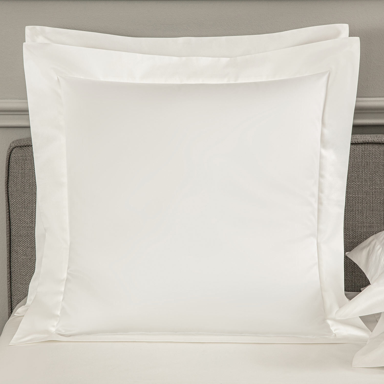 Details about   FRETTE Couture Euro Sham Case Cover Pillow Beige Ecru  Set of 2 Shams New 