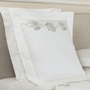 slide 2 Lotus Flower Embroidered Euro Sham