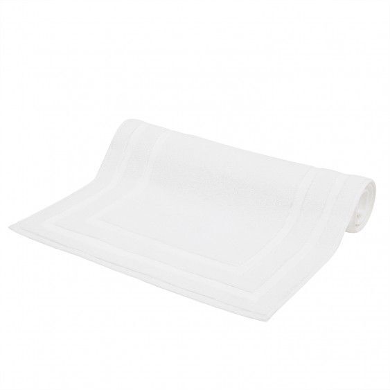 slide 1 Lanes Border Bath Mat White