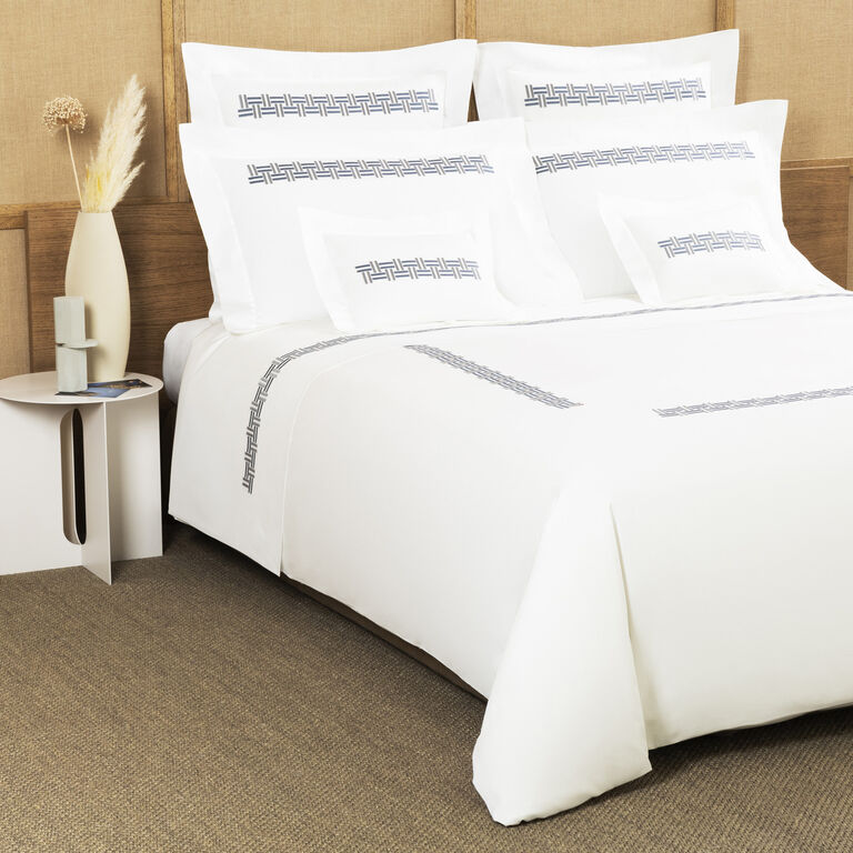 slide 4 Basket Weave Embroidery Duvet Cover