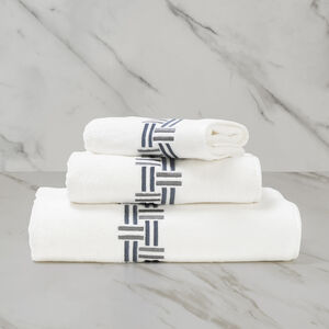 slide 1 Basket Weave Embroidery Hand Towel