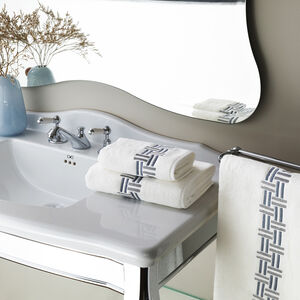 slide 4 Basket Weave Embroidery Bath Towel