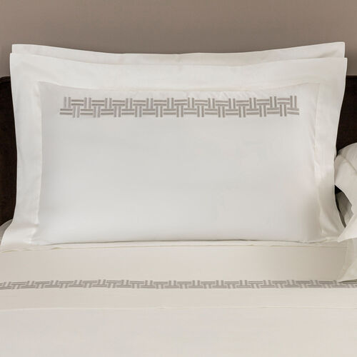 Basket Weave Embroidered Sham