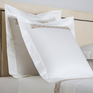 slide 2 Basket Weave Embroidered Euro Sham