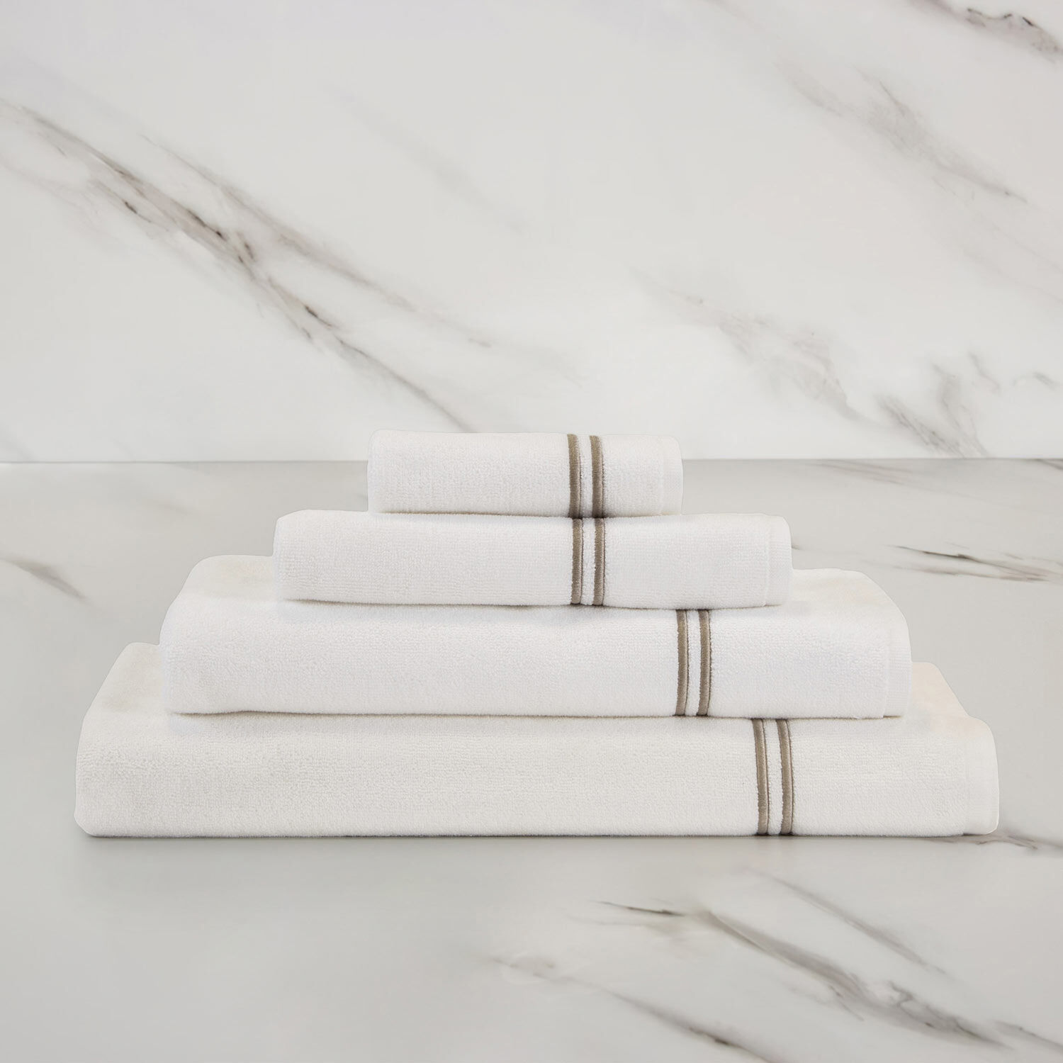 Frette Classic Wash Cloth - White Grey