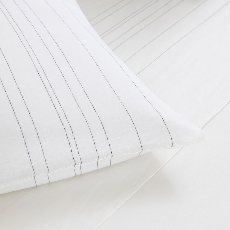 slide 3 Graphite Pinstripe Sham