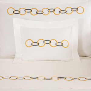 slide 1 Links Embroidered Boudoir Sham