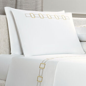 Bold Bicolor Embroidery Pillowcase