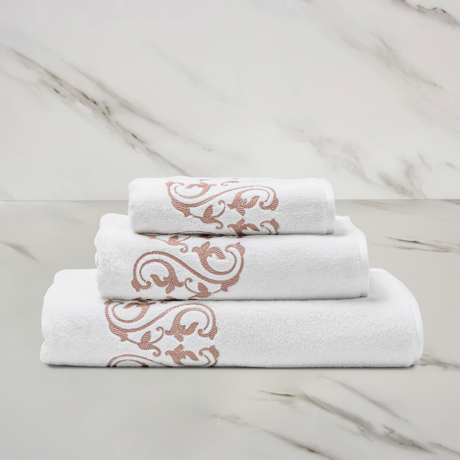 Ornate Medallion Embroidered Hand Towel