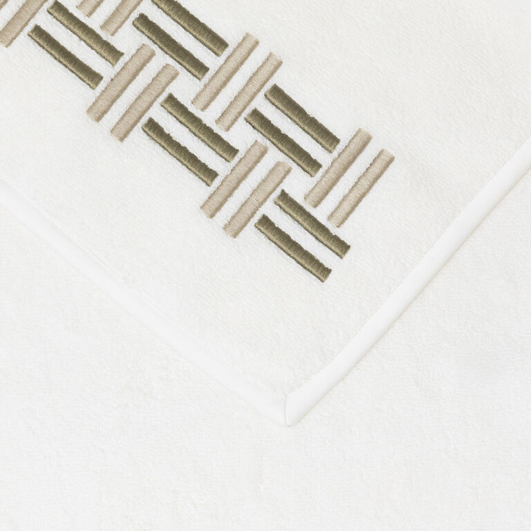 slide 3 Basket Weave Embroidery Hand Towel