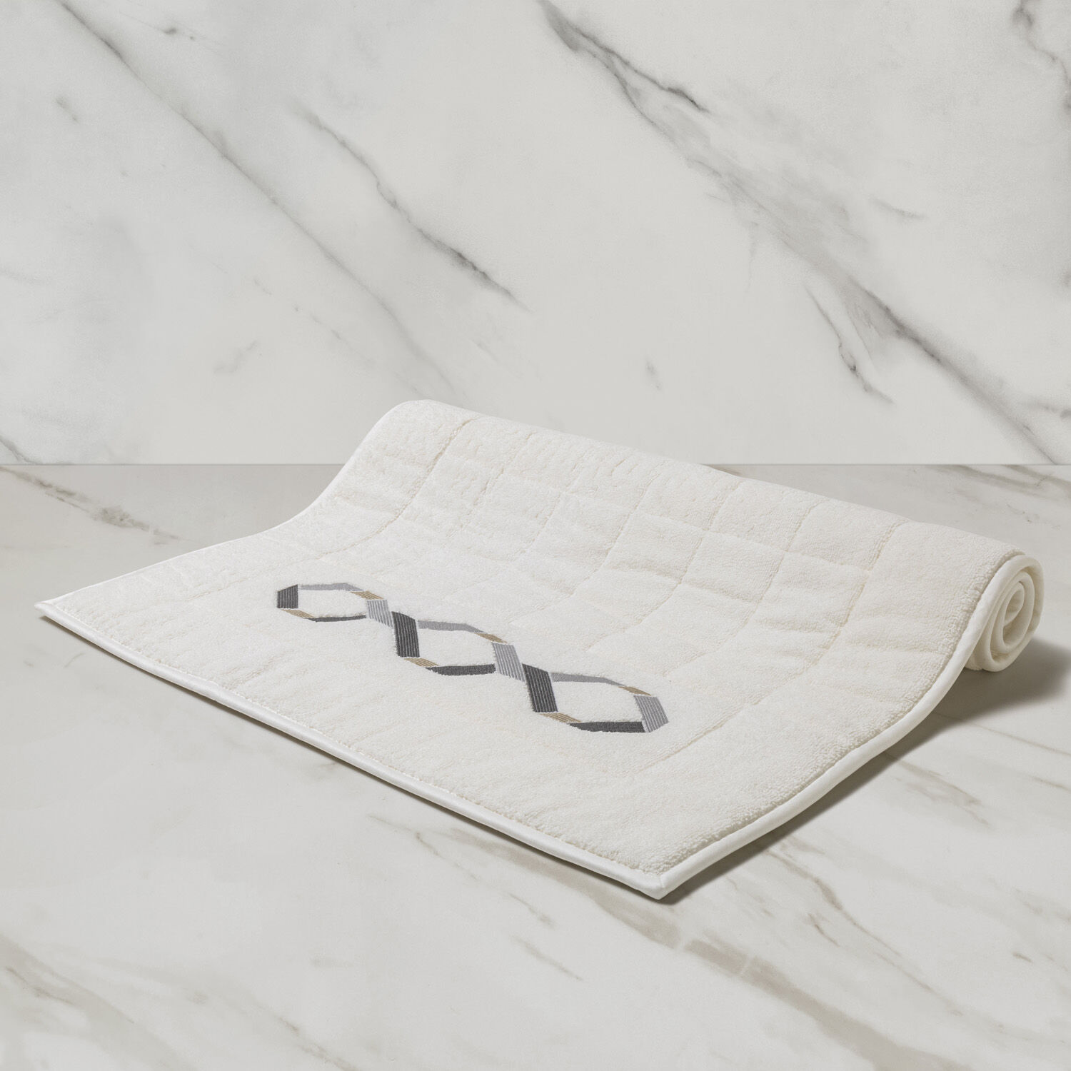 Embroidered online bath mat
