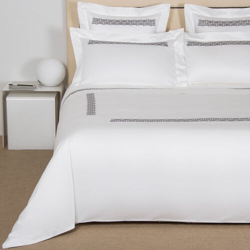 Basket Weave Embroidered Duvet Cover