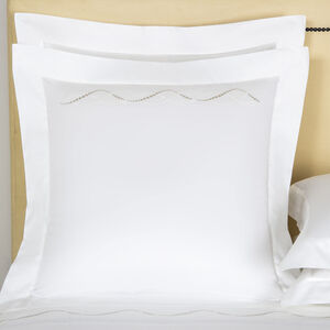 slide 1 Luminescent Pearls Embroidered Euro Sham