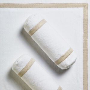 slide 1 Light Terry and Linen Crepe Neck Roll
