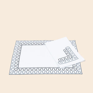 slide 3 Modernism Outline Placemat and Napkins Set