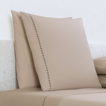 Houndstooth Embroidery Euro Sham