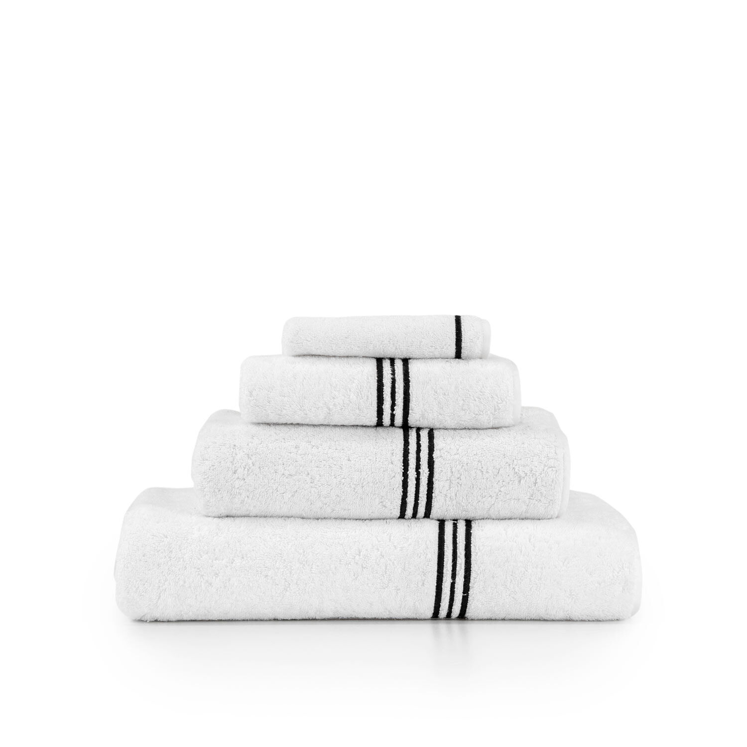 White towels with hot sale grey trim