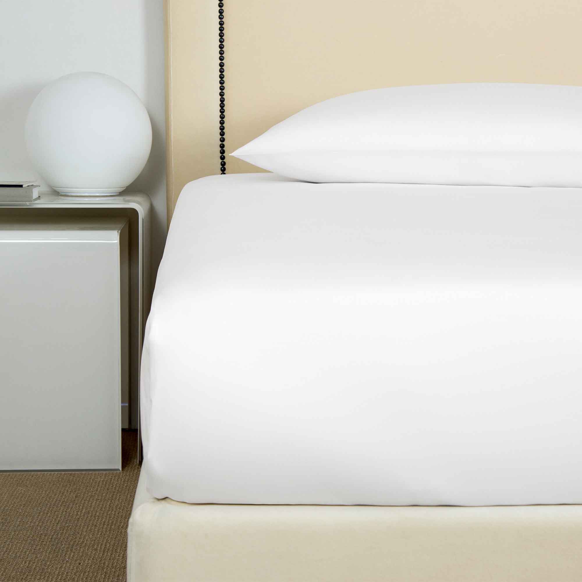 Cotton Sateen 600 TC Fitted Bottom Sheet