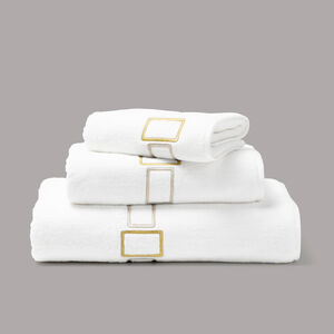 slide 3 Bold Bicolor Embroidery Hand Towel