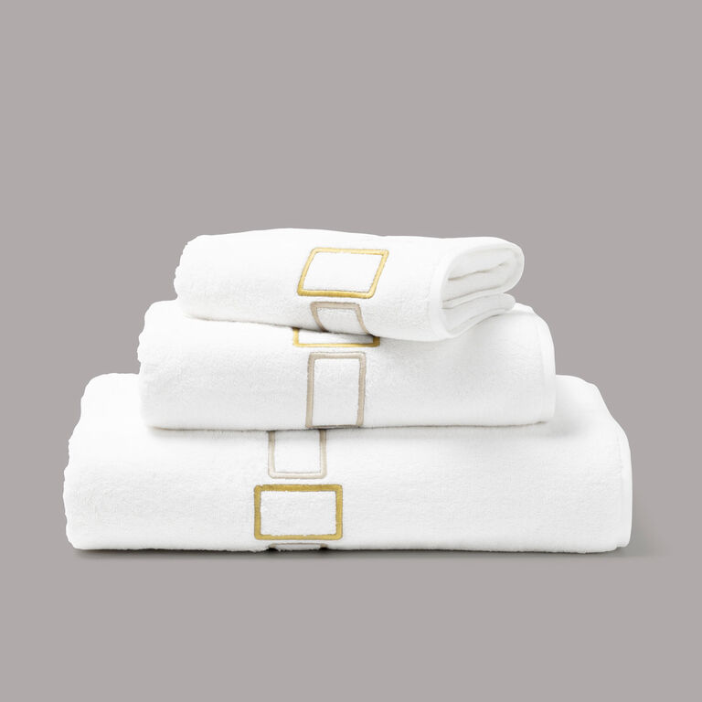 slide 3 Bold Bicolor Embroidery Hand Towel
