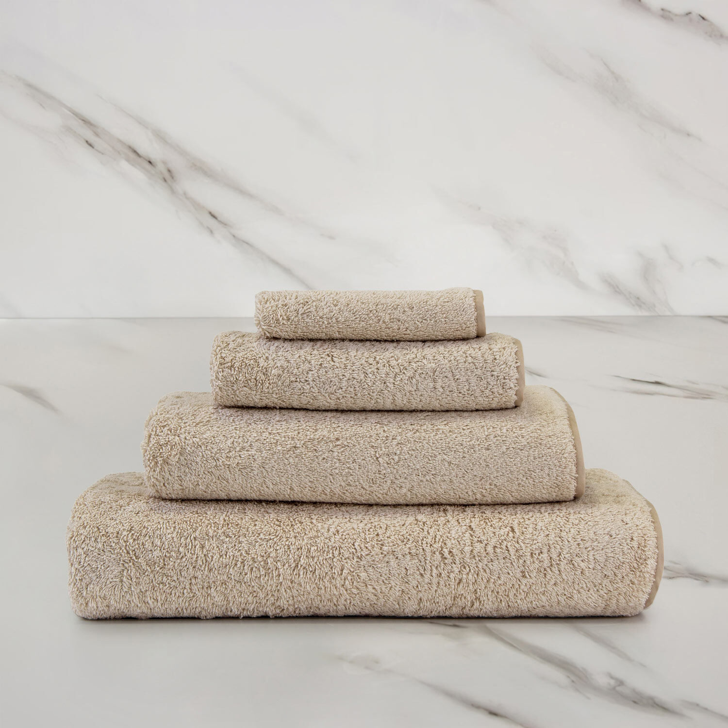 Plush Light Beige Bath Towel