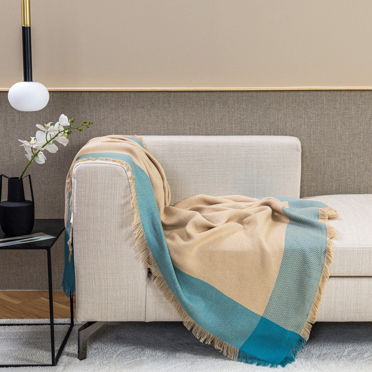Linen discount blend blanket