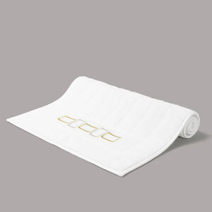 slide 1 Bold Bicolor Embroidery Bath Mat