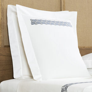 slide 2 Basket Weave Embroidery Euro Sham