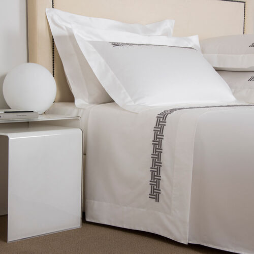 Basket Weave Embroidered Sheet Set