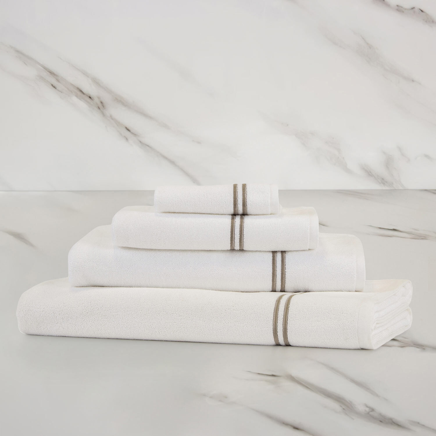 Frette Classic Bath Sheet - White Grey