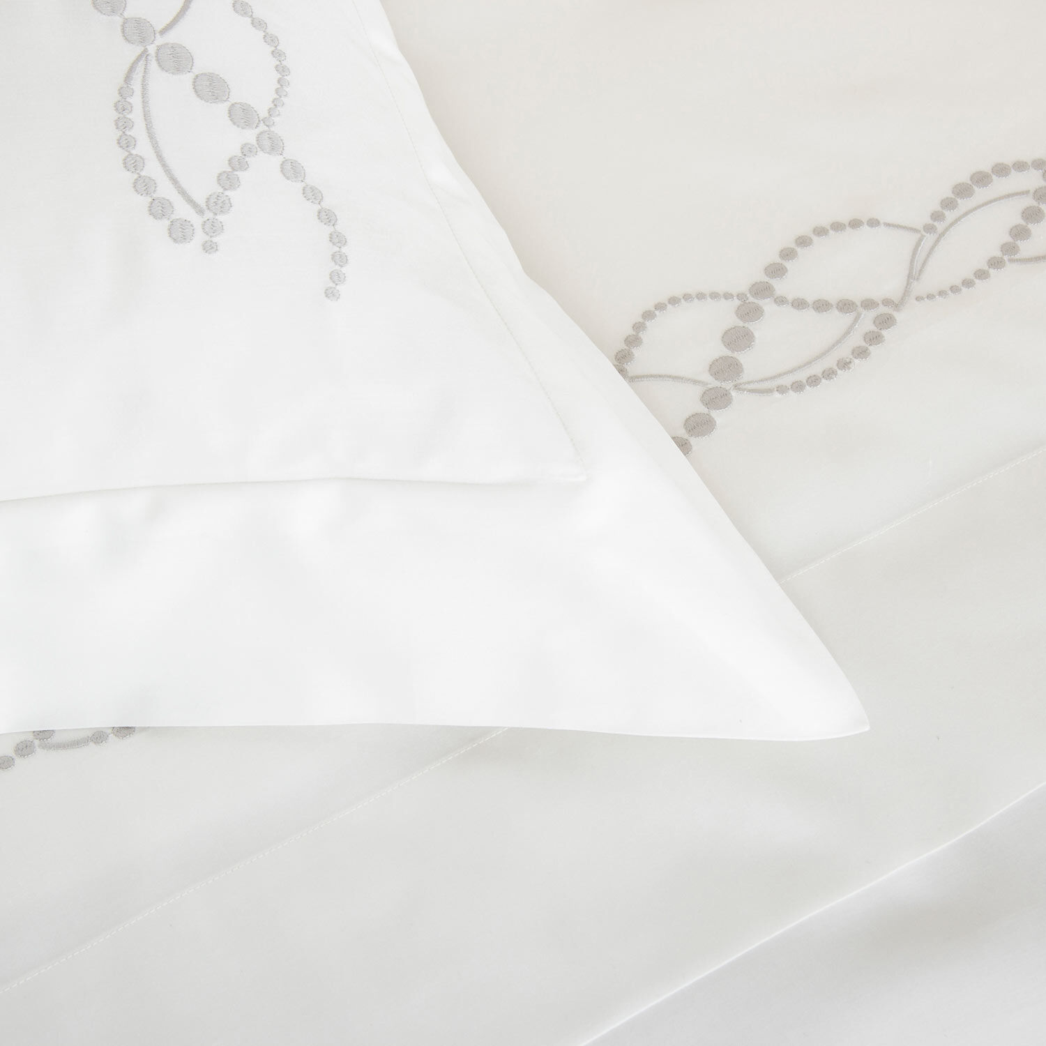 Pearls Embroidered Boudoir Sham
