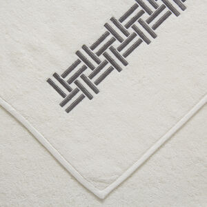 slide 2 Basket Weave Embroidery Bath Towel