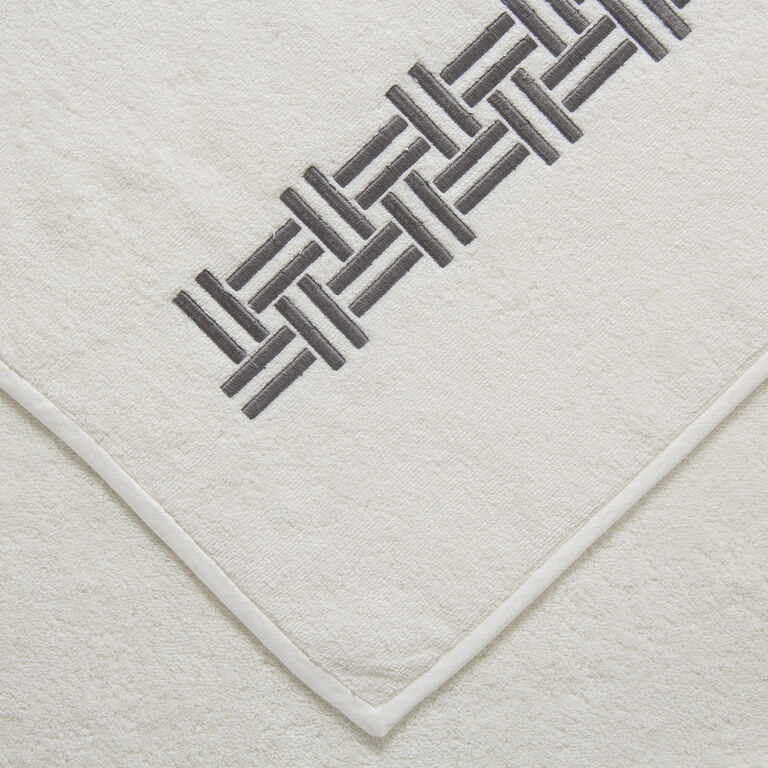 slide 2 Basket Weave Embroidery Bath Towel