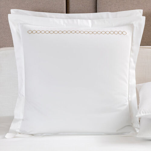 Rhombus Embroidered Euro Sham