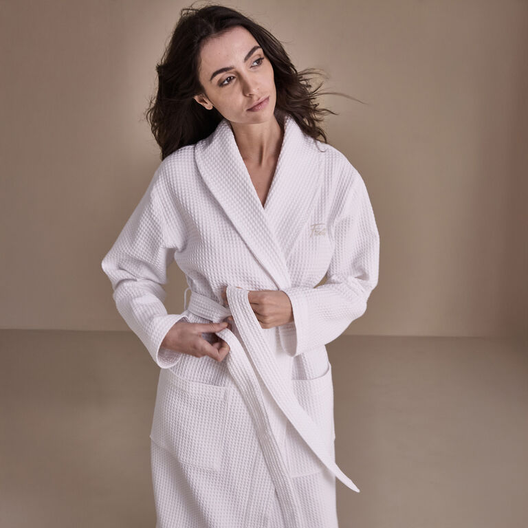 slide 4 Waffle Bathrobe