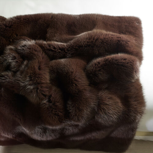 Brown Fox Fur Throw Frette