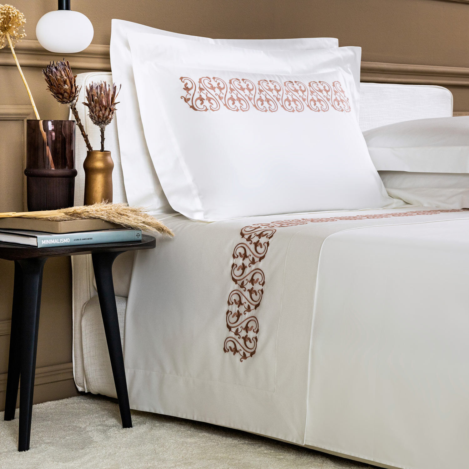 Ornate Medallion Embroidered Sheet Set