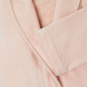 slide 2 Velour Shawl Collar Robe Rose