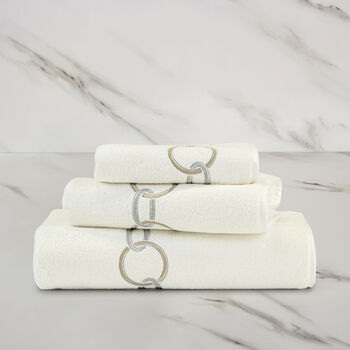 Links Embroidered Hand Towel