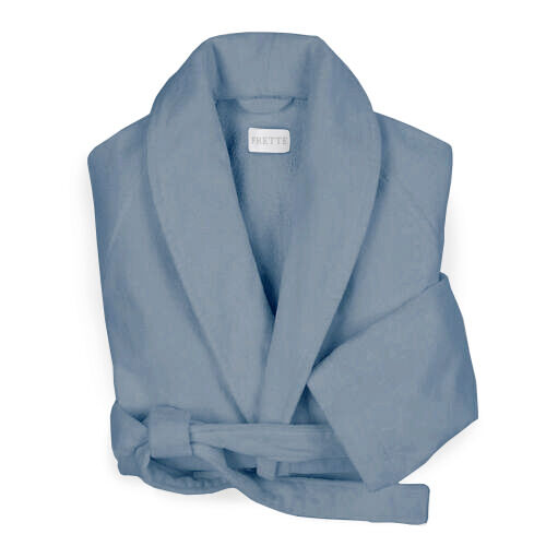 Velour Shawl Collar Robe Grey Frette