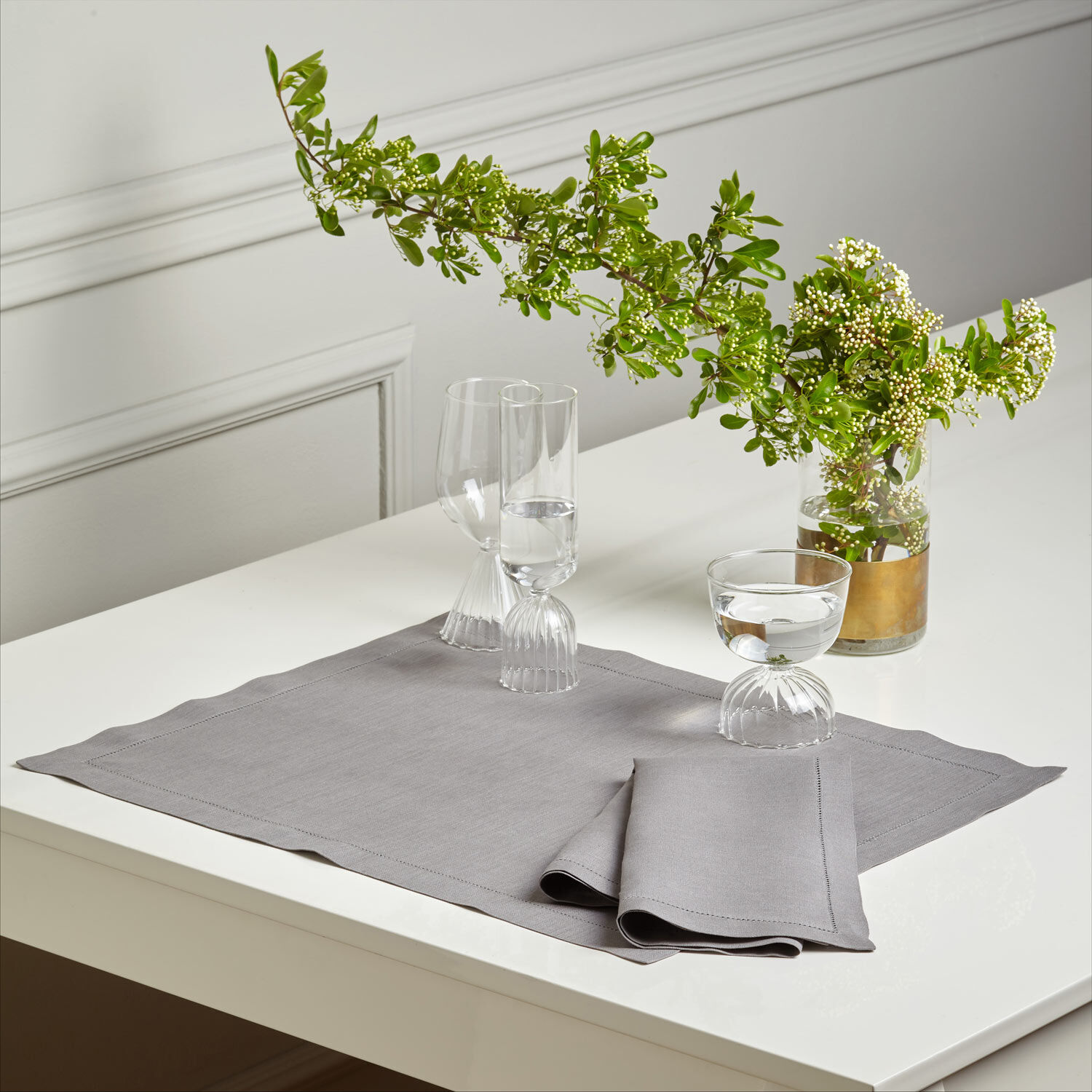 FRETTE CREAM Luxury Napkins 21"x14" NEW! 100% Cotton SET OF 4 Made in Italy 