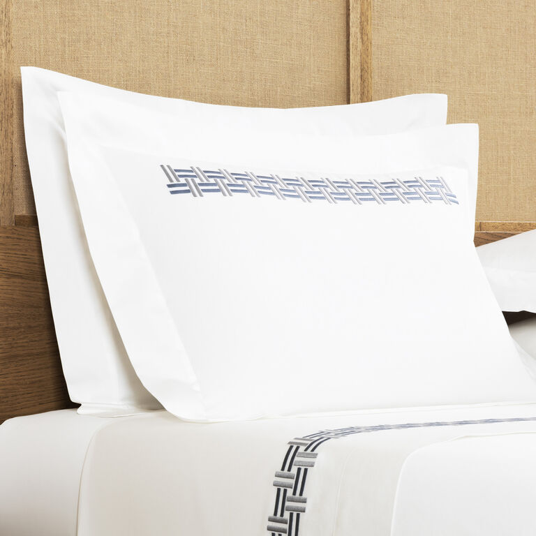slide 2 Basket Weave Embroidery Sham
