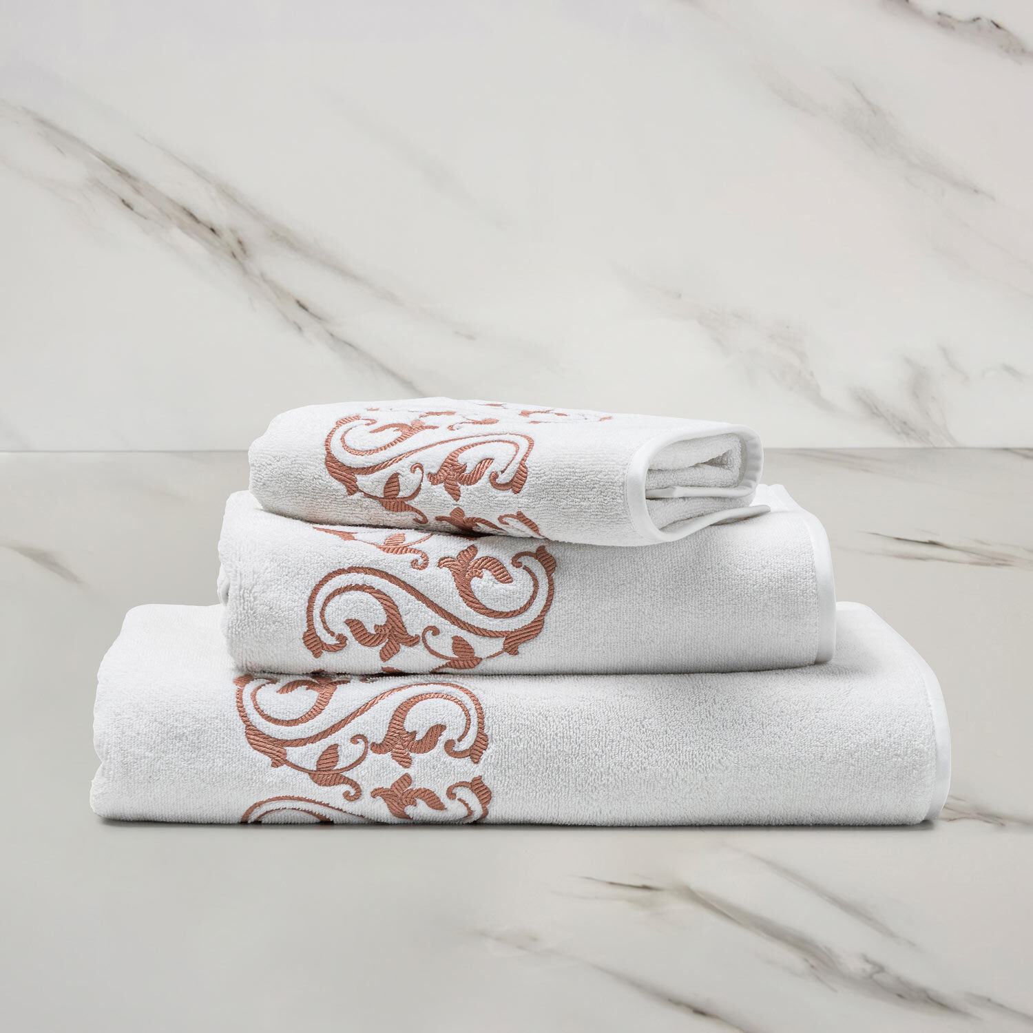 Ornate Medallion Embroidered Hand Towel