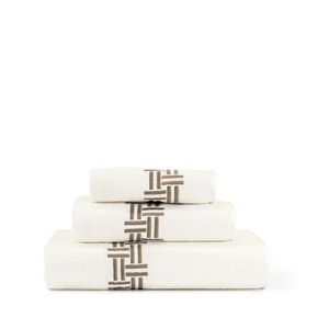 slide 2 Basket Weave Embroidery Hand Towel
