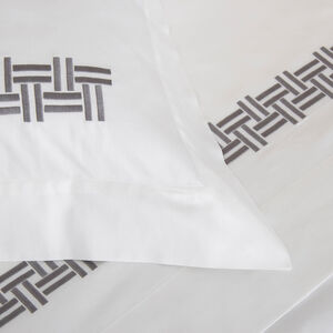 slide 3 Basket Weave Embroidered Sheet Set