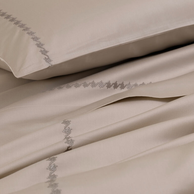 slide 5 Houndstooth Embroidery Duvet Cover