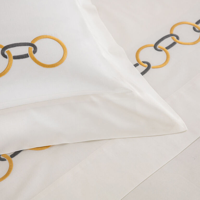 slide 4 Links Embroidered Boudoir Sham