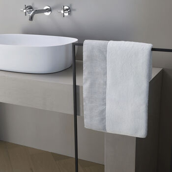 Graphite Border Bath Towel